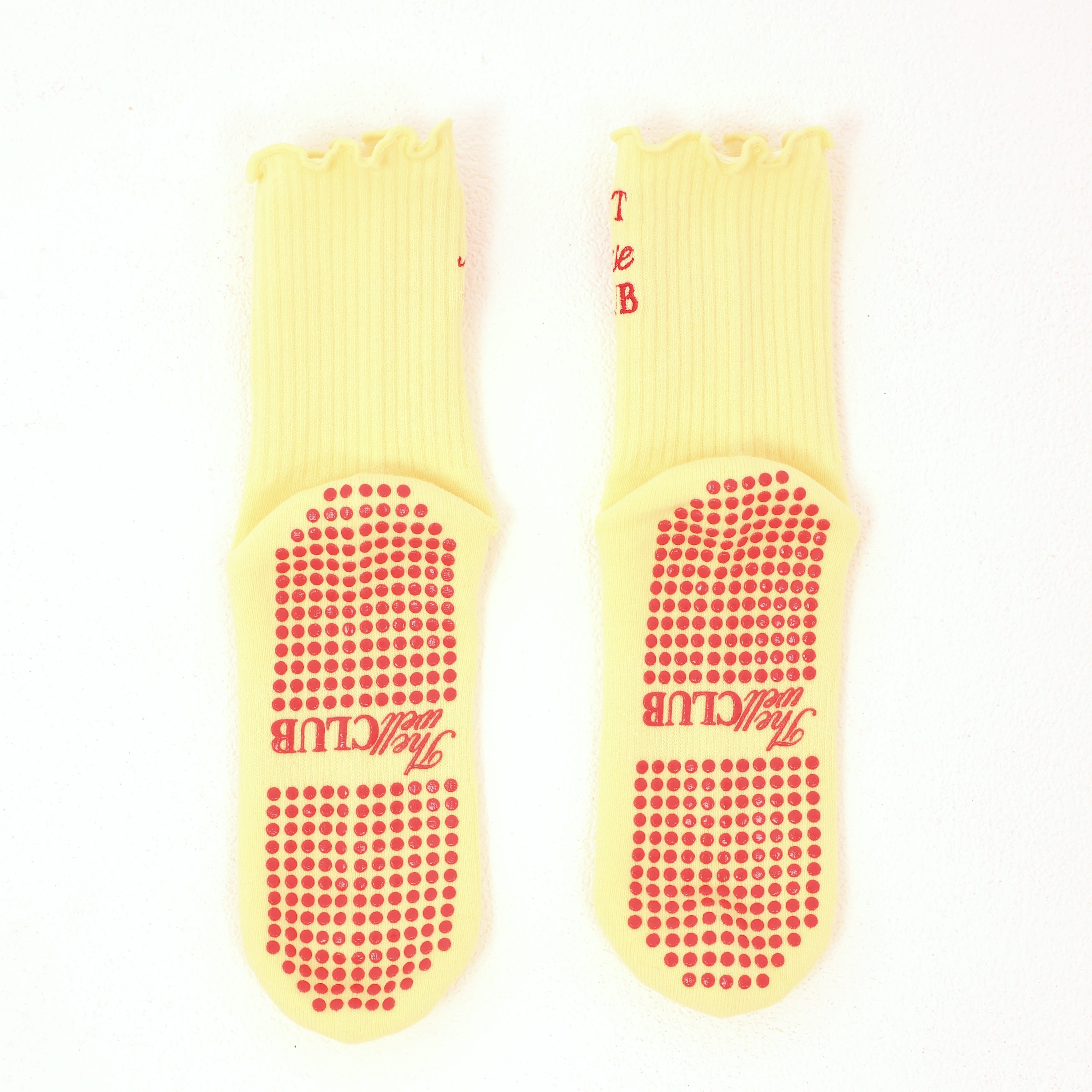 Pilates Grip socks - Butter Yellow