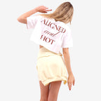 Cropped - T-Shirt “Aligned & Hot"