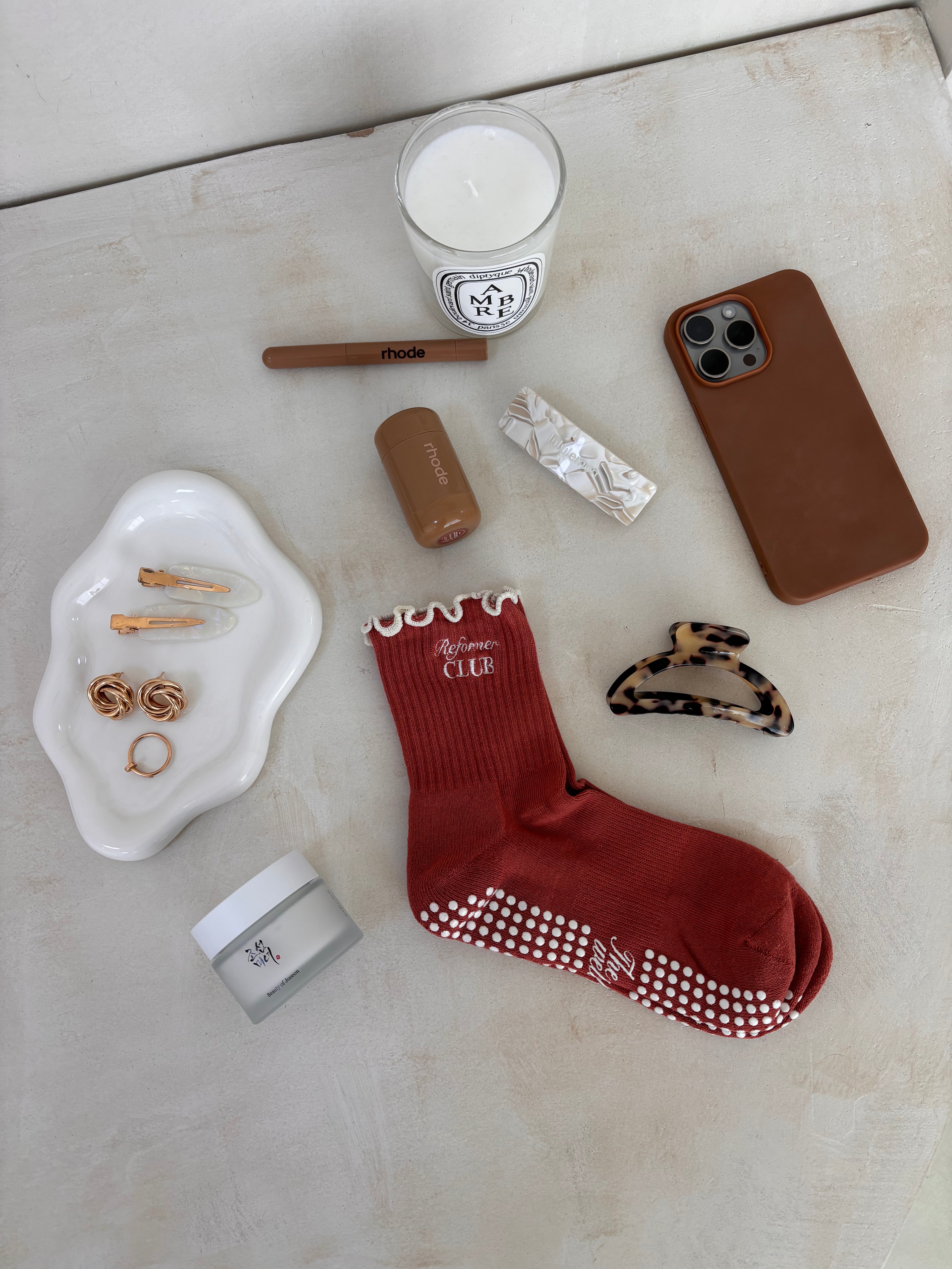 Pilates Grip socks -  Cinnamon